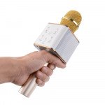 Wholesale Karaoke Microphone Portable Handheld Bluetooth Speaker KTV (Champagne Gold)
